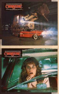 2j864 CHRISTINE 11 German LCs '83 written by Stephen King, directed by John Carpenter, creepy car!