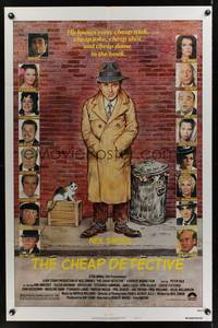 2m163 CHEAP DETECTIVE style B 1sh '78 artwork of private eye Peter Falk, Ann-Margret!