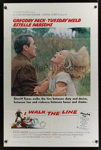 2m473 I WALK THE LINE int'l 1sh '70 Gregory Peck, Tuesday Weld, John Frankenheimer