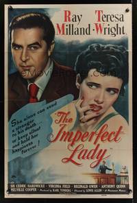 2m482 IMPERFECT LADY style A 1sh '46 Lewis Allen directed, Ray Milland & pretty Teresa Wright!