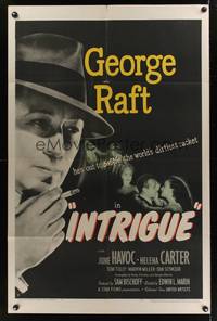 2m495 INTRIGUE 1sh '47 George Raft in the Shanghai underworld with 2 dangerous women!