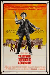 2m497 INVITATION TO A GUNFIGHTER 1sh '64 vicious killer Yul Brynner brings a town to its knees!