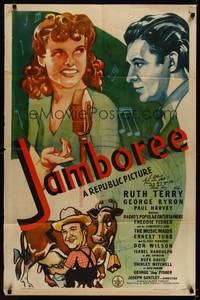 2m502 JAMBOREE signed 1sh '44 by Ruth Terry, radio shows w/Ernest Tubb & his Texas Troubadours!