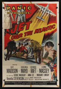 2m505 JET OVER THE ATLANTIC 1sh '59 Guy Madison, Virginia Mayo, George Raft, panic in the skies!