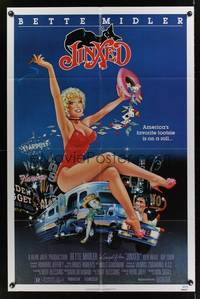 2m508 JINXED 1sh '82 directed by Don Siegel, sexy Bette Midler gambling artwork!