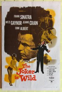 2m515 JOKER IS WILD 1sh '57 Frank Sinatra, sexy Mitzi Gaynor, Jeanne Crain!