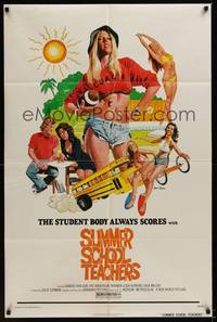 2m823 SUMMER SCHOOL TEACHERS 1sh '75 John Solie art of sexy coach & bikini girls!