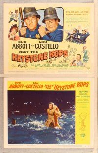 2p053 ABBOTT & COSTELLO MEET THE KEYSTONE KOPS 8 LCs '55 Bud & Lou in the movies' maddest days!