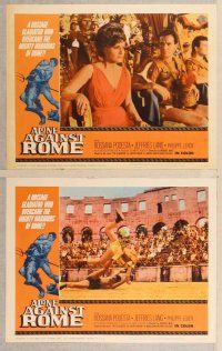 2p061 ALONE AGAINST ROME 8 LCs '62 Solo contro Roma, sword & sandal, sexy Rossana Podesta!