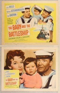 2p074 BABY & THE BATTLESHIP 8 LCs '57 English sailors John Mills & Richard Attenborough!