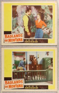 2p635 BADLANDS OF MONTANA 6 LCs '57 Rex Reason & Beverly Garland in western action!