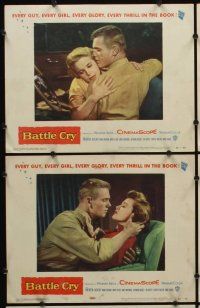 2p079 BATTLE CRY 8 LCs '55 Van Heflin, Tab Hunter, James Whitmore, Aldo Ray!