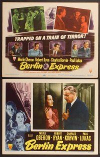 2p083 BERLIN EXPRESS 8 LCs '48 Merle Oberon & Robert Ryan, directed by Jacques Tourneur!