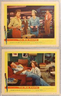 2p636 BIG KNIFE 6 LCs '55 Robert Aldrich, movie star Jack Palance, Ida Lupino!