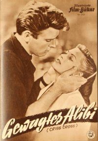 2r189 CRISS CROSS German program '53 Burt Lancaster, Yvonne De Carlo, Dan Duryea, different images!