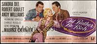 2t379 I'D RATHER BE RICH 24sh '64 sexy Sandra Dee between Robert Goulet & Andy Williams!