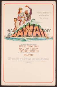 2t186 HAWAII WC '66 Julie Andrews, Max von Sydow, Richard Harris, written by James A. Michener!