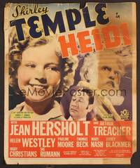 2t188 HEIDI WC '37 Shirley Temple, Jean Hersholt, from Johanna Spyri story!