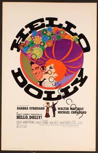 2t189 HELLO DOLLY WC '70 art of Barbra Streisand & Walter Matthau by Richard Amsel!