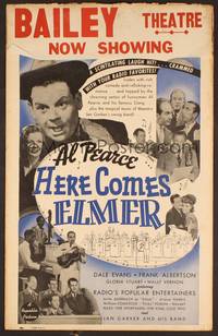 2t193 HERE COMES ELMER WC '43 Al Pearce, Dale Evans, King Cole Trio & radio's popular entertainers!