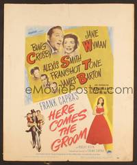 2t194 HERE COMES THE GROOM WC '51 Bing Crosby, Jane Wyman, Alexis Smith, Frank Capra