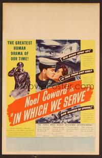 2t206 IN WHICH WE SERVE WC '43 directed by Noel Coward & David Lean, English World War II epic!