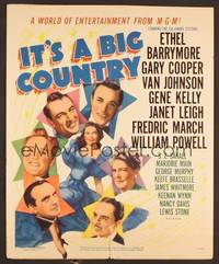 2t211 IT'S A BIG COUNTRY WC '51 Gary Cooper, Janet Leigh, Gene Kelly & other major stars!