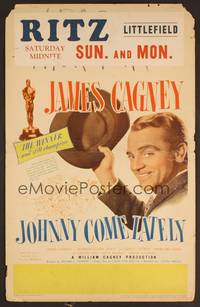 2t221 JOHNNY COME LATELY WC '43 James Cagney is a newspaperman/hobo helping an old lady!