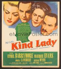 2t228 KIND LADY WC '51 John Sturges, Lansbury, Ethel Barrymore held hostage by gang of thieves!