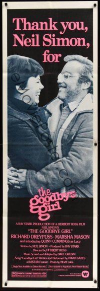 2t388 GOODBYE GIRL 4 door panels '77 Richard Dreyfuss & Marsha Mason, set thanking Neil Simon!