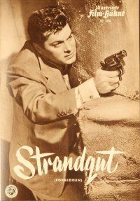 2v239 FORBIDDEN German program '54 different images of Tony Curtis, Joanne Dru & Lyle Bettger!