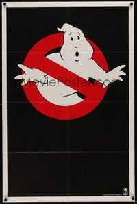 3c313 GHOSTBUSTERS rare no text teaser 1sh '84 Ivan Reitman comedy, cool logo image!