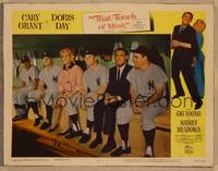 3d628 THAT TOUCH OF MINK linen LC #6 '62 Cary Grant & Doris Day in dugout w/Mantle, Maris & Berra!