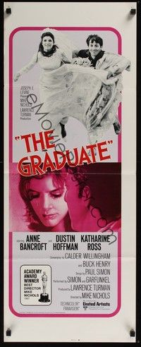 3g155 GRADUATE insert R70s image of Dustin Hoffman & pretty Katharine Ross!