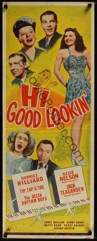 3g173 HI GOOD LOOKIN' insert '44 Harriet Hillard, Ozzie Nelson, Jack Teagarden!