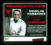 3h153 AMERICANO glass slide '16 wonderful smiling portrait of Douglas Fairbanks!