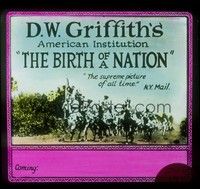 3h157 BIRTH OF A NATION glass slide R21 D.W. Griffith classic post-Civil War tale of Ku Klux Klan!