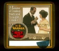 3h161 DICE OF DESTINY glass slide '20 H.B. Warner, a romance of crooked streets & straight crooks!