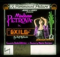 3h163 EXILE glass slide '17 Madame Olga Petrova, directed by Maurice Tourneur!