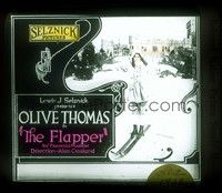 3h165 FLAPPER glass slide '20 great image of pretty Olive Thomas, the very first flapper girl!