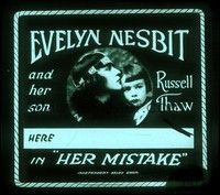 3h170 HER MISTAKE glass slide '18 Evelyn Nesbit & her son trading on their notoriety!