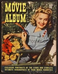 3h116 MOVIE ALBUM vol 1 no 2 magazine 1941 portrait of Brenda Joyce in chair with flowers!