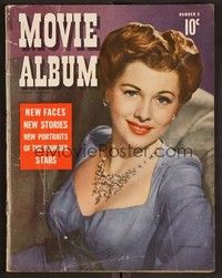 3h117 MOVIE ALBUM vol 1 no 3 magazine 1942 close portrait of Joan Fontaine in low-cut dress!