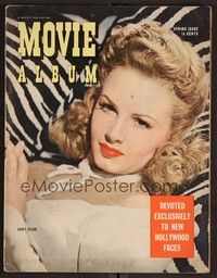 3h119 MOVIE ALBUM vol 1 no 5 magazine 1943 close portrait of sexy Janet Blair!