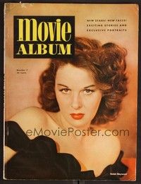 3h120 MOVIE ALBUM vol 1 no 7 magazine 1948 close portrait of sexy Susan Hayward in low-cut dress!