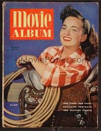 3h122 MOVIE ALBUM vol 1 no 8 magazine 1949 portrait of Ann Blyth leaning on horse saddle!