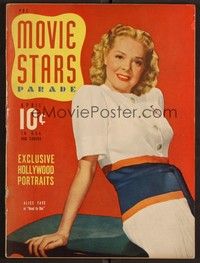 3h113 MOVIE STARS PARADE magazine April 1941 portrait of sexy Alice Faye in Road to Rio!