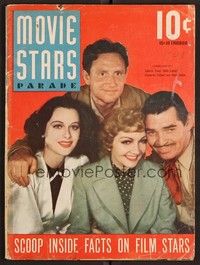 3h109 MOVIE STARS PARADE vol 1 no 1 magazine Autumn 1940 Spencer Tracy, Hedy Lamarr, Gable, Colbert