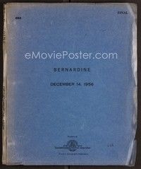 3h124 BERNARDINE final draft script December 14, 1956, screenplay by Theodore Reeves