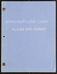 3h128 CLEAN & SOBER second revised draft script April 17, 1987, by Tod Carroll & Glenn Gordon Caron